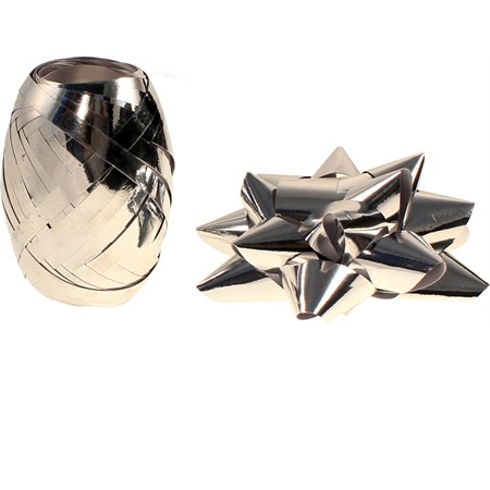 kit confezionamento argento metallizzato confezionamento regalo