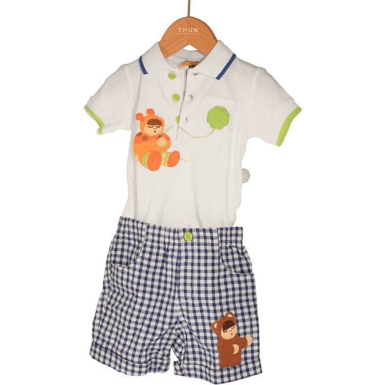 Completo Body E Pantalone Sorrisi Lui 1 Mese 95 per cento cotone