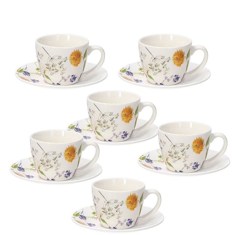 Set 6 Tazzine Caffè con Piattino Tognana Audrey Iris 80 cc