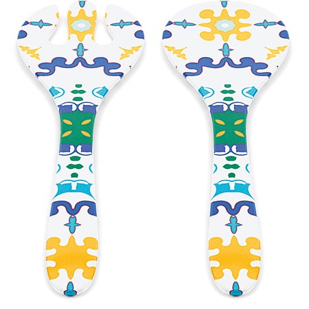 coppia di posate insalata flower e lemon