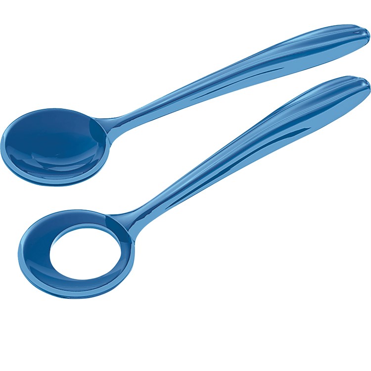 Coppia Posate Insalata Aqua Azzurro Mediterraneo