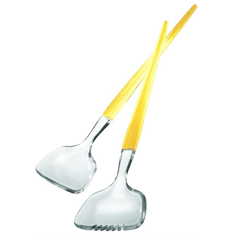 Coppia Posate Insalata Giallo Ambra