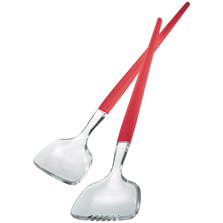 Coppia Posate Insalata Rosso