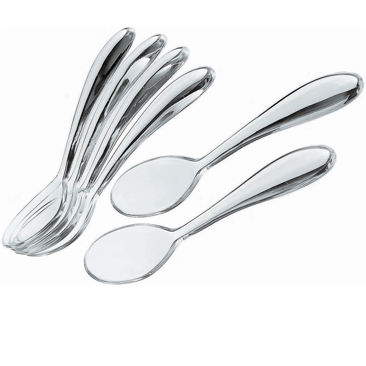 Set 6 Cucchiaini 12 Cm Trasparente Everyday