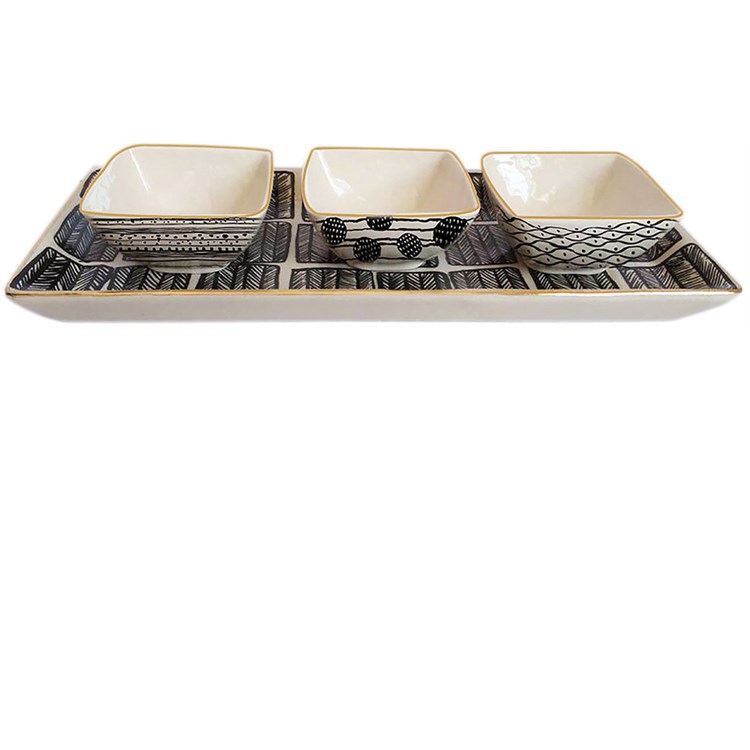 Antipastiera Con 3 Coppette Etnochic