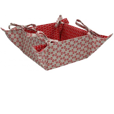 cestino porta pane rosso