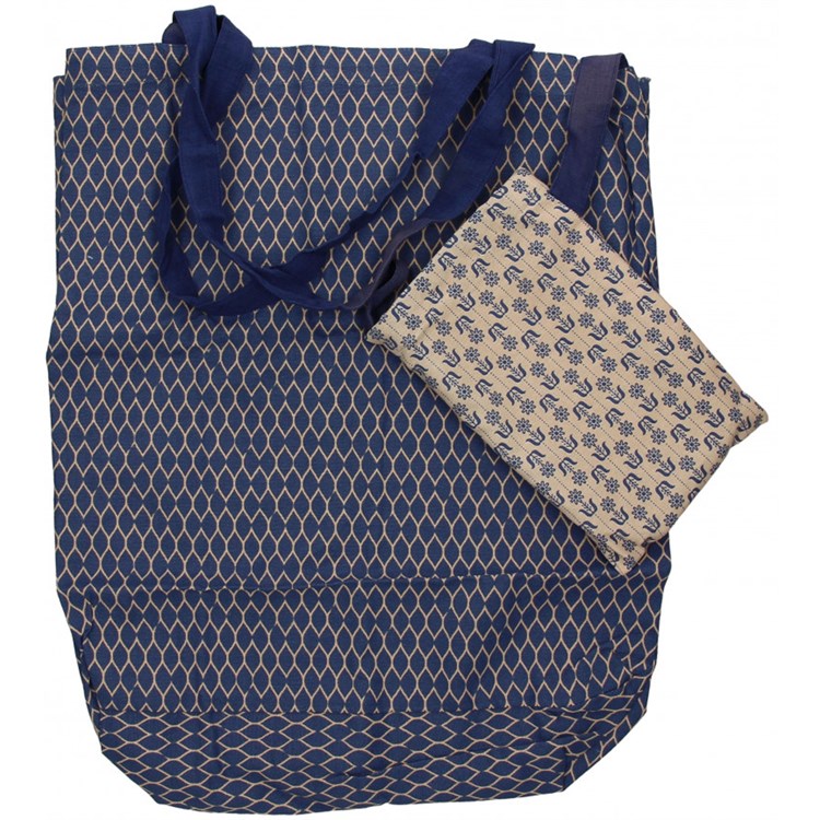 Borsa Spesa Blu Pieghevole