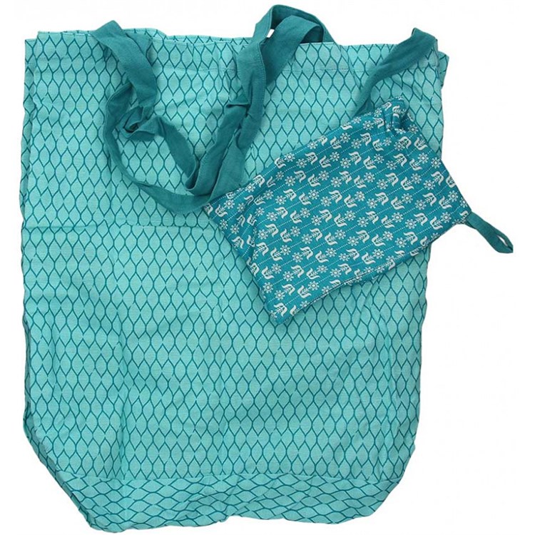 Borsa Spesa Azzurro Pieghevole