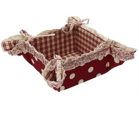 cestino porta pane pois rosso