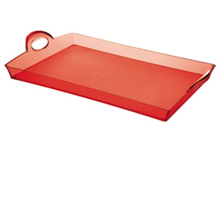 vassoio rettangolare rosso guzzini
