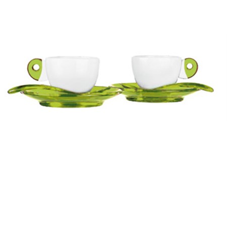 set 2 tazzine caffe feeling senza cucchiaini