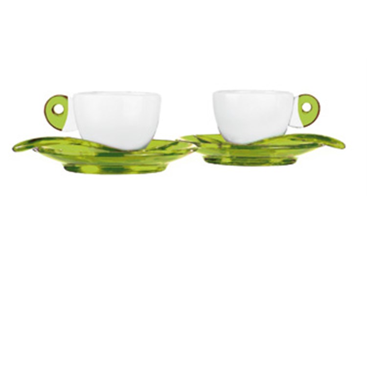 Set 2 tazzine caffè feeling senza cucchiaini