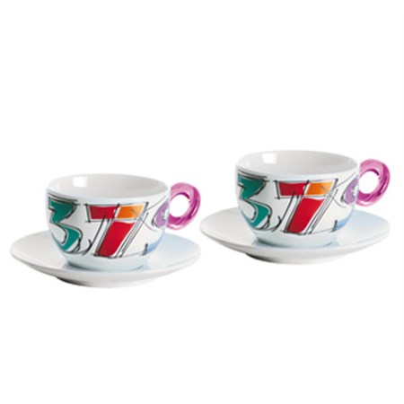 tazze colazione number fucsia guzzini