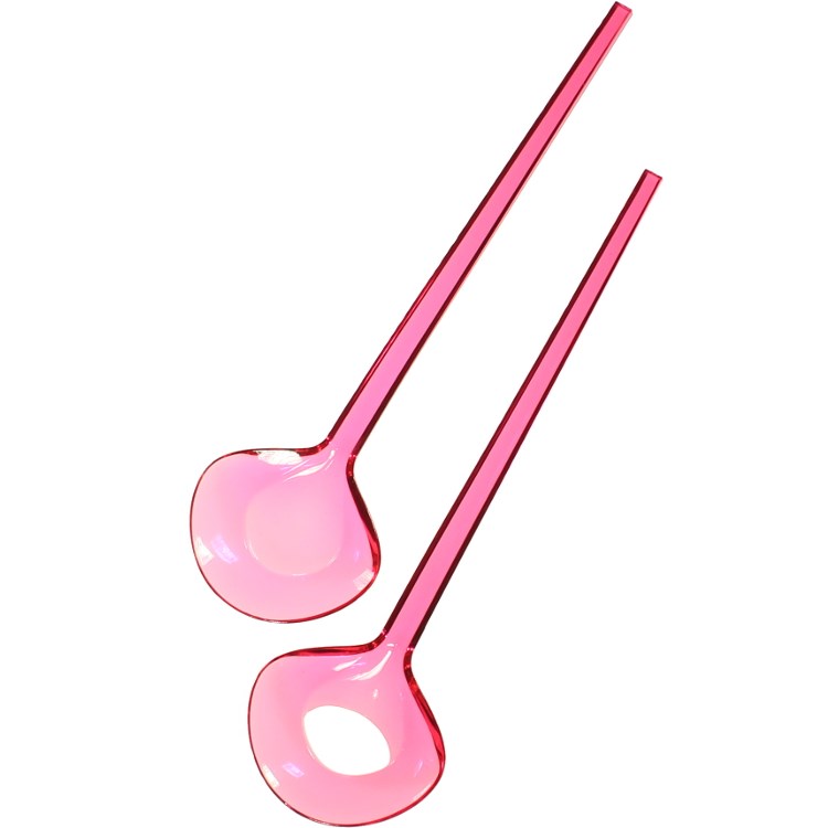 Coppia Posate Insalata Gemme Fucsia