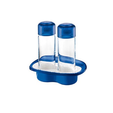 olio e aceto vintage blu guzzini