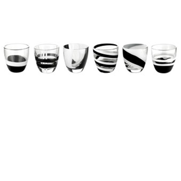Set 6 Bicchierini Liquore Table Art Nero