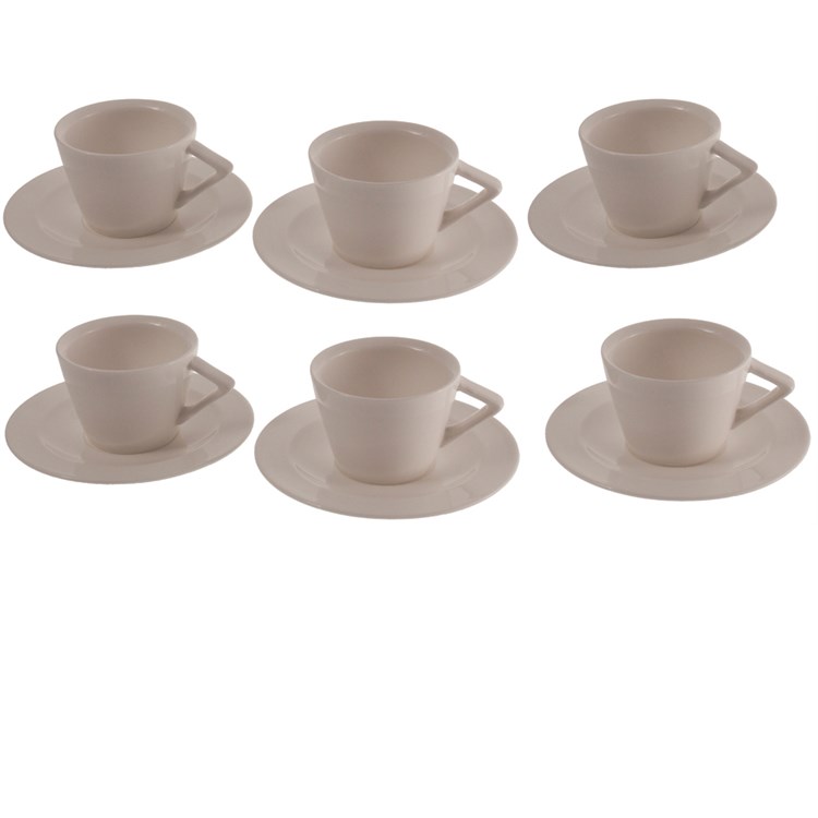 Set 6 Tazzine Caffe Con Piattini Bitossi