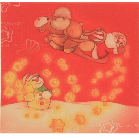 biglietto babbo natale su slitta thun