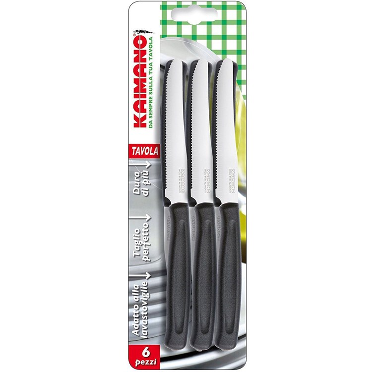 Set 6 Coltelli Da Tavola Nero