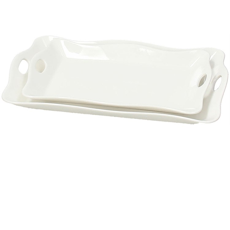 Set 2 Vassoi Bianchi Kalika