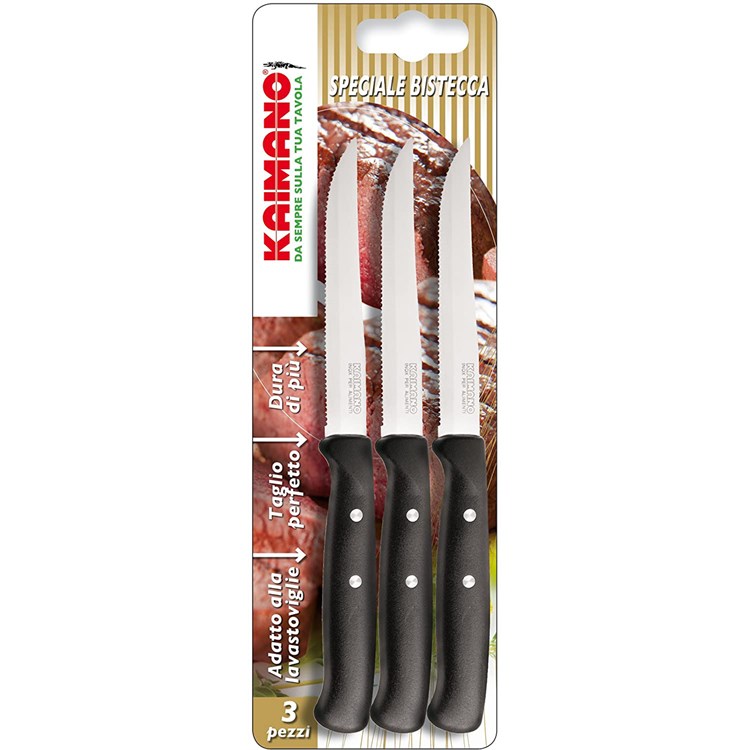 Tris Coltelli Bistecca Premium