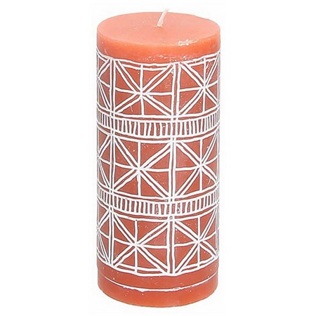 candela arancio cilindrica pilar