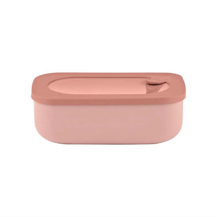 Lunch Box Rettangolare Con Contenitore Rosa Fiori Di Pesco