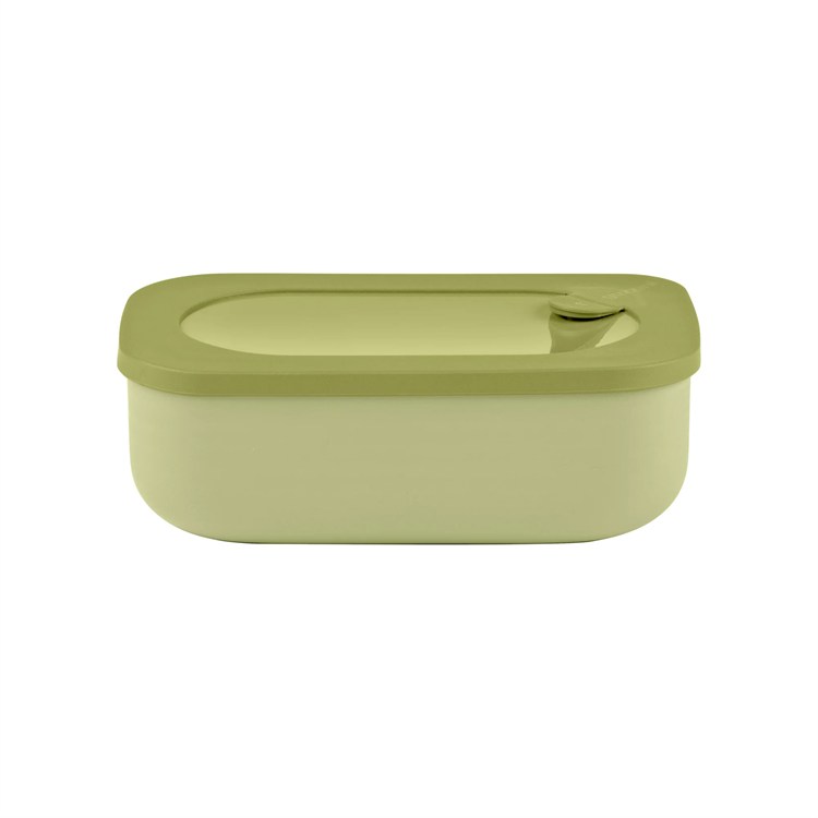 Lunch Box Rettangolare Con Contenitore Verde Avocado
