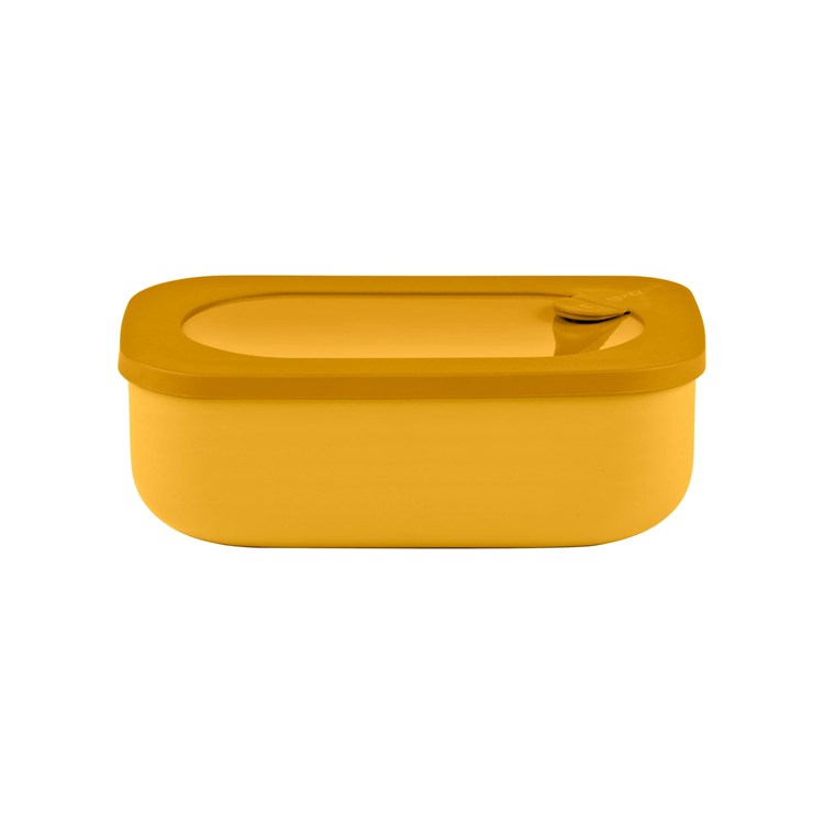 Lunch Box Rettangolare Con Contenitore Giallo Mango