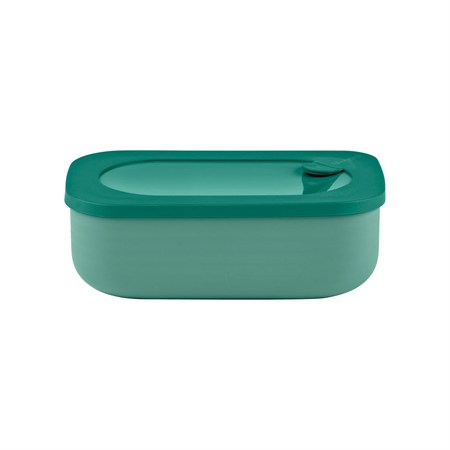 lunch box rettangolare con contenitore verde inglese