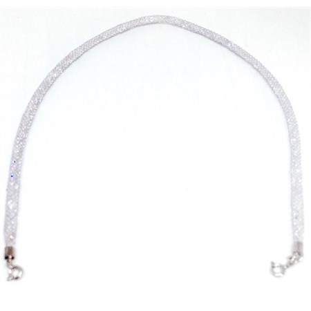 collana porta mascherina grigio chiaro