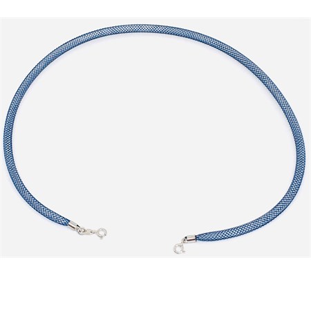 collana porta mascherina blu