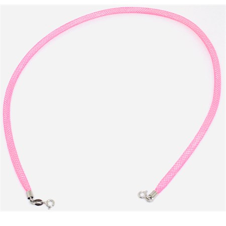 collana porta mascherina rosa