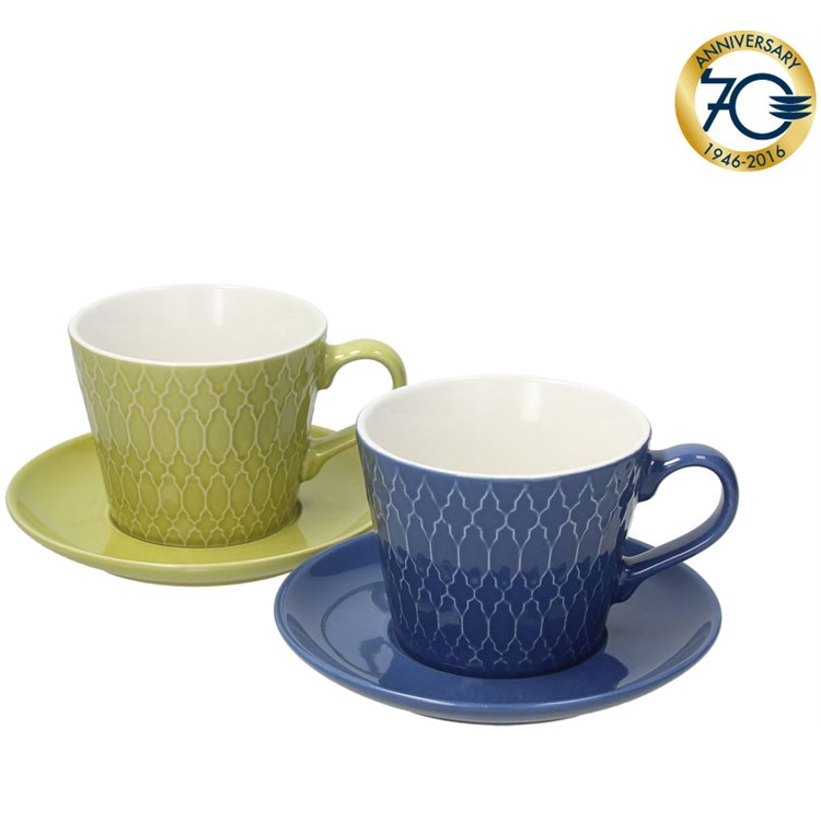 Coppia Di Tazze Da Colazione Reggae Blu E Verde