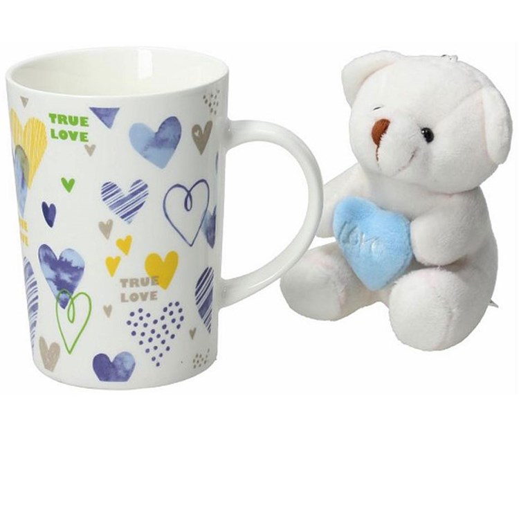 Mug Feeling True Love Con Peluche