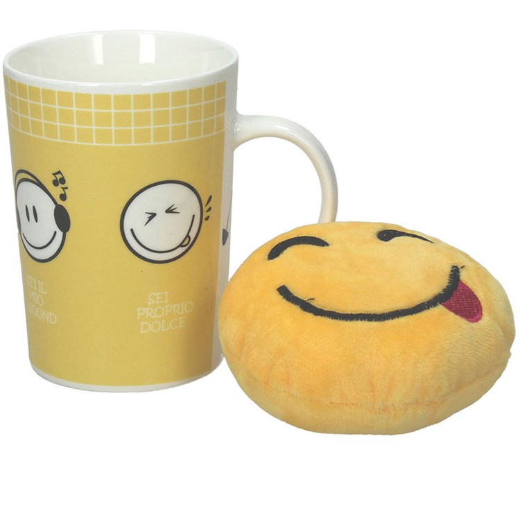Mug Emoticon Con Peluche