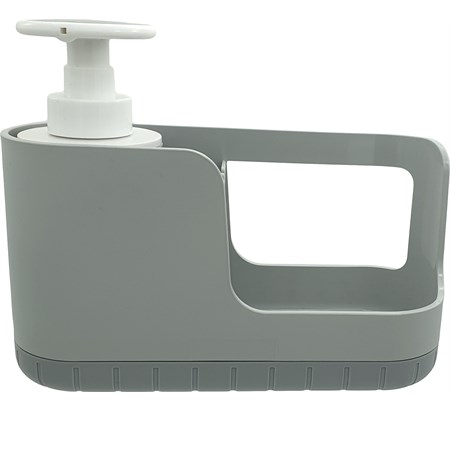 organizzatore lavello con dosasapone tidy e clean grigio opaco
