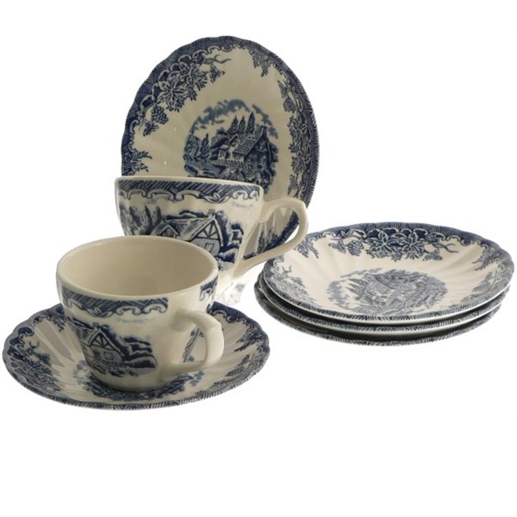 Set 6 Tazze Da The in ceramica Brook Blue