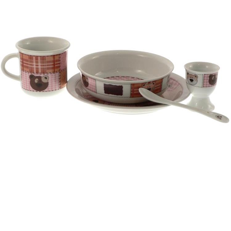 Servizio Pappa Porcellana Rosa