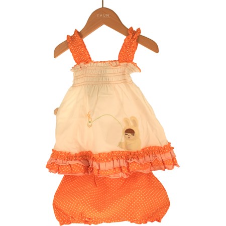 prendisole con culotte sorrisi lei 3 mesi cento per cento puro cotone