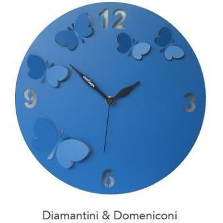 Orologio Da Parete Butterfly In Rilievo Blu