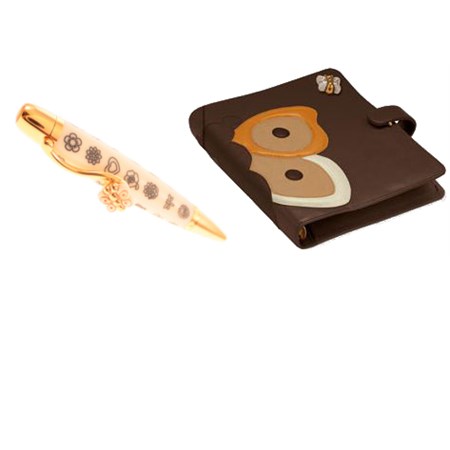 confezione agenda papillon e penna deco thun