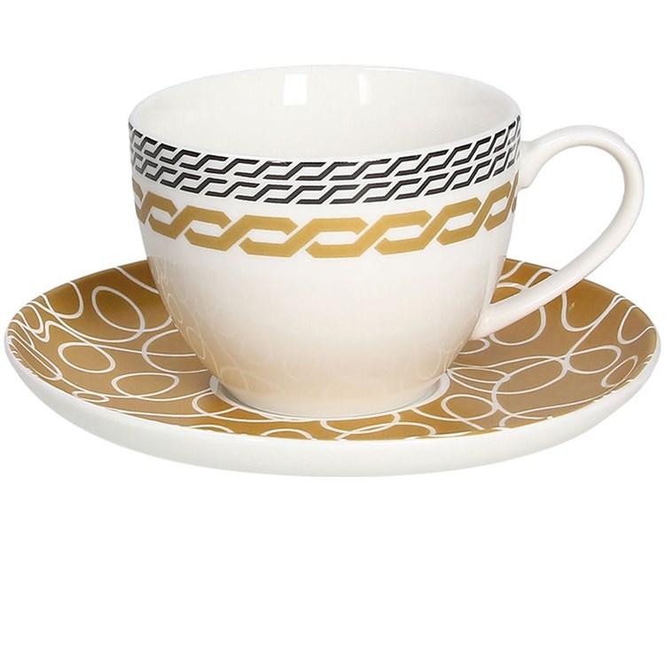 Set 6 Tazze Cappuccino Con Piatto Selene 