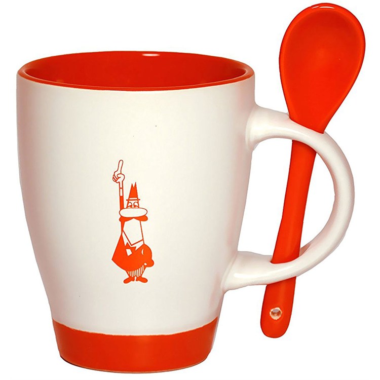 Mug con cucchiaino arancio