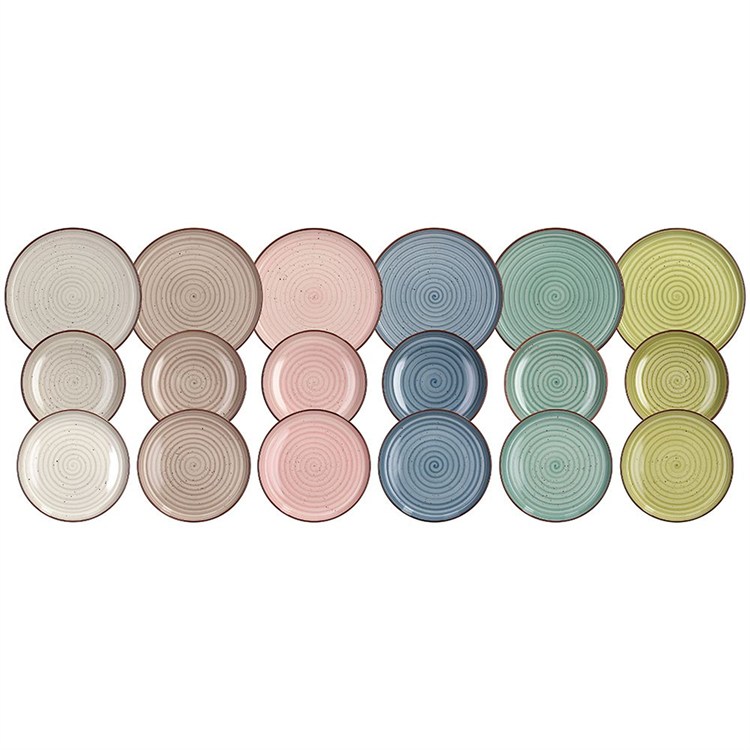 Servizio Piatti 18 Pezzi Pastel Tognana