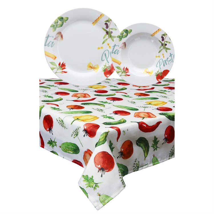 Set 6 Posti Tavola New Pasta In Omaggio La Tovaglia Antimacchia Cm 140 x 180