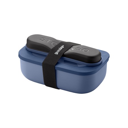 set lunch box con posate da viaggio blu zaffiro