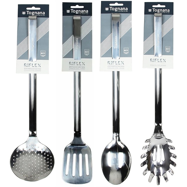 Set 4 Utensili Cucina Tognana Professional Riflex in Acciaio Inox