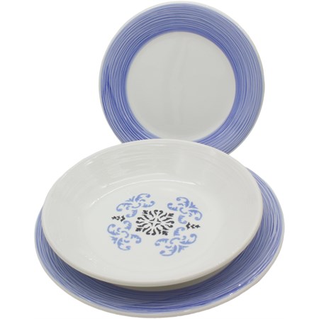 servizio 18 pezzi graffiti maiolica