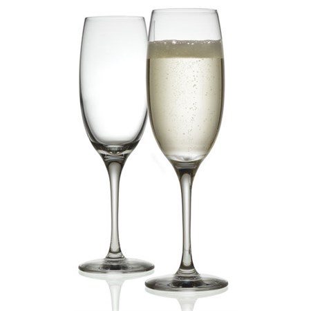 set 2 flute per spumanti e champagne vetro cristallino alessi